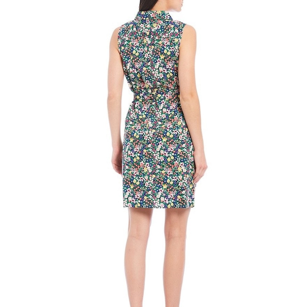 Tommy Hilfiger Floral Tie Cotton Shirt Dress Spring Sleeveless - Picture 4 of 7